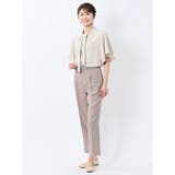 配色ボウタイ 半袖比翼ブラウス | TAKA-Q WOMEN | 詳細画像15