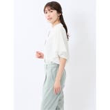 配色ボウタイ 半袖比翼ブラウス | TAKA-Q WOMEN | 詳細画像2