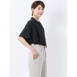 配色ボウタイ 半袖比翼ブラウス | TAKA-Q WOMEN | 詳細画像24