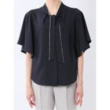 配色ボウタイ 半袖比翼ブラウス | TAKA-Q WOMEN | 詳細画像26