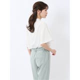 配色ボウタイ 半袖比翼ブラウス | TAKA-Q WOMEN | 詳細画像4