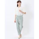 配色ボウタイ 半袖比翼ブラウス | TAKA-Q WOMEN | 詳細画像5