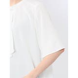 金具付きボウタイ風 半袖プルオーバーブラウス | TAKA-Q WOMEN | 詳細画像10