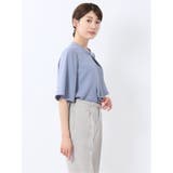 金具付きボウタイ風 半袖プルオーバーブラウス | TAKA-Q WOMEN | 詳細画像15