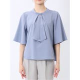 金具付きボウタイ風 半袖プルオーバーブラウス | TAKA-Q WOMEN | 詳細画像17