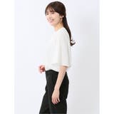 金具付きボウタイ風 半袖プルオーバーブラウス | TAKA-Q WOMEN | 詳細画像2
