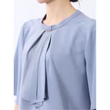 金具付きボウタイ風 半袖プルオーバーブラウス | TAKA-Q WOMEN | 詳細画像20
