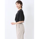 金具付きボウタイ風 半袖プルオーバーブラウス | TAKA-Q WOMEN | 詳細画像24