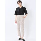 金具付きボウタイ風 半袖プルオーバーブラウス | TAKA-Q WOMEN | 詳細画像27