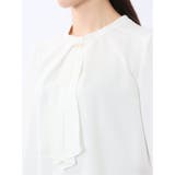 金具付きボウタイ風 半袖プルオーバーブラウス | TAKA-Q WOMEN | 詳細画像9