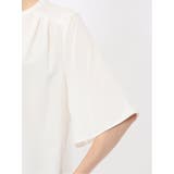 ホック付きクルーネック 半袖プルオーバーブラウス | TAKA-Q WOMEN | 詳細画像10