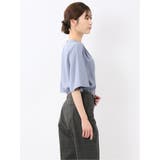 ホック付きクルーネック 半袖プルオーバーブラウス | TAKA-Q WOMEN | 詳細画像16