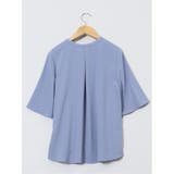 ホック付きクルーネック 半袖プルオーバーブラウス | TAKA-Q WOMEN | 詳細画像24