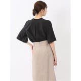 ホック付きクルーネック 半袖プルオーバーブラウス | TAKA-Q WOMEN | 詳細画像27