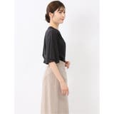 ホック付きクルーネック 半袖プルオーバーブラウス | TAKA-Q WOMEN | 詳細画像28