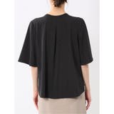 ホック付きクルーネック 半袖プルオーバーブラウス | TAKA-Q WOMEN | 詳細画像32