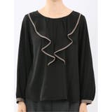 パイピングフリル 長袖プルオーバーブラウス | TAKA-Q WOMEN | 詳細画像6 