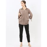 袖リボンかぶり スキッパーシャツチュニック | TAKA-Q WOMEN | 詳細画像17 