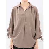 袖リボンかぶり スキッパーシャツチュニック | TAKA-Q WOMEN | 詳細画像18 