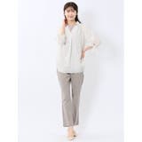 袖リボンかぶり スキッパーシャツチュニック | TAKA-Q WOMEN | 詳細画像5
