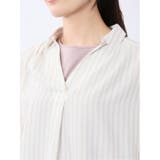 袖リボンかぶり スキッパーシャツチュニック | TAKA-Q WOMEN | 詳細画像9