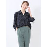 95モノトーン | 袖リボンかぶり スキッパーシャツチュニック | TAKA-Q WOMEN