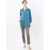 脇タック前開き スキッパーシャツチュニック | TAKA-Q WOMEN | 詳細画像17 