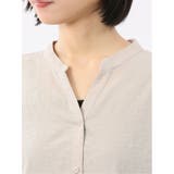袖フレア前開き マオカラーシャツチュニック | TAKA-Q WOMEN | 詳細画像21