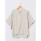 袖フレア前開き マオカラーシャツチュニック | TAKA-Q WOMEN | 詳細画像23