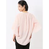 袖フレア前開き マオカラーシャツチュニック | TAKA-Q WOMEN | 詳細画像3