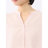 袖フレア前開き マオカラーシャツチュニック | TAKA-Q WOMEN | 詳細画像9
