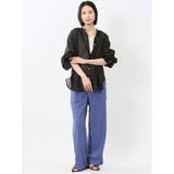 ラグランギャザー シアー長袖シャツ | TAKA-Q WOMEN | 詳細画像5