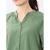 袖フリル前開き バンドカラーシャツ | TAKA-Q WOMEN | 詳細画像9