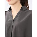 フロントタックかぶり スキッパーシャツ | TAKA-Q WOMEN | 詳細画像9