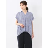95モノトーン | フロントタックかぶり スキッパーシャツ | TAKA-Q WOMEN