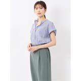 70青 | ダブルポケット バンドカラーシャツ | TAKA-Q WOMEN