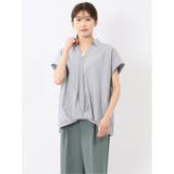 フロントタックかぶり スキッパーシャツ | TAKA-Q WOMEN | 詳細画像1