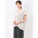 33ベージュ | フロントタックかぶり スキッパーシャツ | TAKA-Q WOMEN