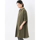 吸水速乾 7分袖 スキッパー シャツワンピース | TAKA-Q WOMEN | 詳細画像14