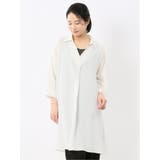 01白 | 吸水速乾 7分袖 スキッパー シャツワンピース | TAKA-Q WOMEN