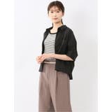 05黒 | ドルマン ショートシャツ | TAKA-Q WOMEN
