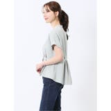 麻調合繊 バンドカラー 半袖ブラウス(セットアップ可能) | TAKA-Q WOMEN | 詳細画像12