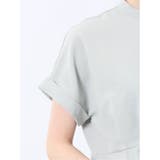 麻調合繊 バンドカラー 半袖ブラウス(セットアップ可能) | TAKA-Q WOMEN | 詳細画像20