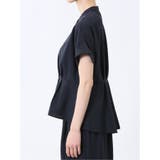 麻調合繊 バンドカラー 半袖ブラウス(セットアップ可能) | TAKA-Q WOMEN | 詳細画像27