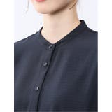 麻調合繊 バンドカラー 半袖ブラウス(セットアップ可能) | TAKA-Q WOMEN | 詳細画像29
