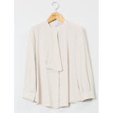 ラッフルフリル バンドカラー 8分袖プルオーバーブラウス | TAKA-Q WOMEN | 詳細画像11