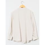 ラッフルフリル バンドカラー 8分袖プルオーバーブラウス | TAKA-Q WOMEN | 詳細画像12