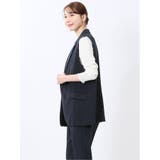 麻調合繊 テーラード ロングジレ(セットアップ可能) | TAKA-Q WOMEN | 詳細画像12