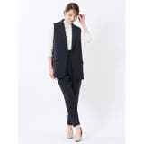 麻調合繊 テーラード ロングジレ(セットアップ可能) | TAKA-Q WOMEN | 詳細画像15