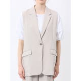 麻調合繊 テーラード ロングジレ(セットアップ可能) | TAKA-Q WOMEN | 詳細画像6